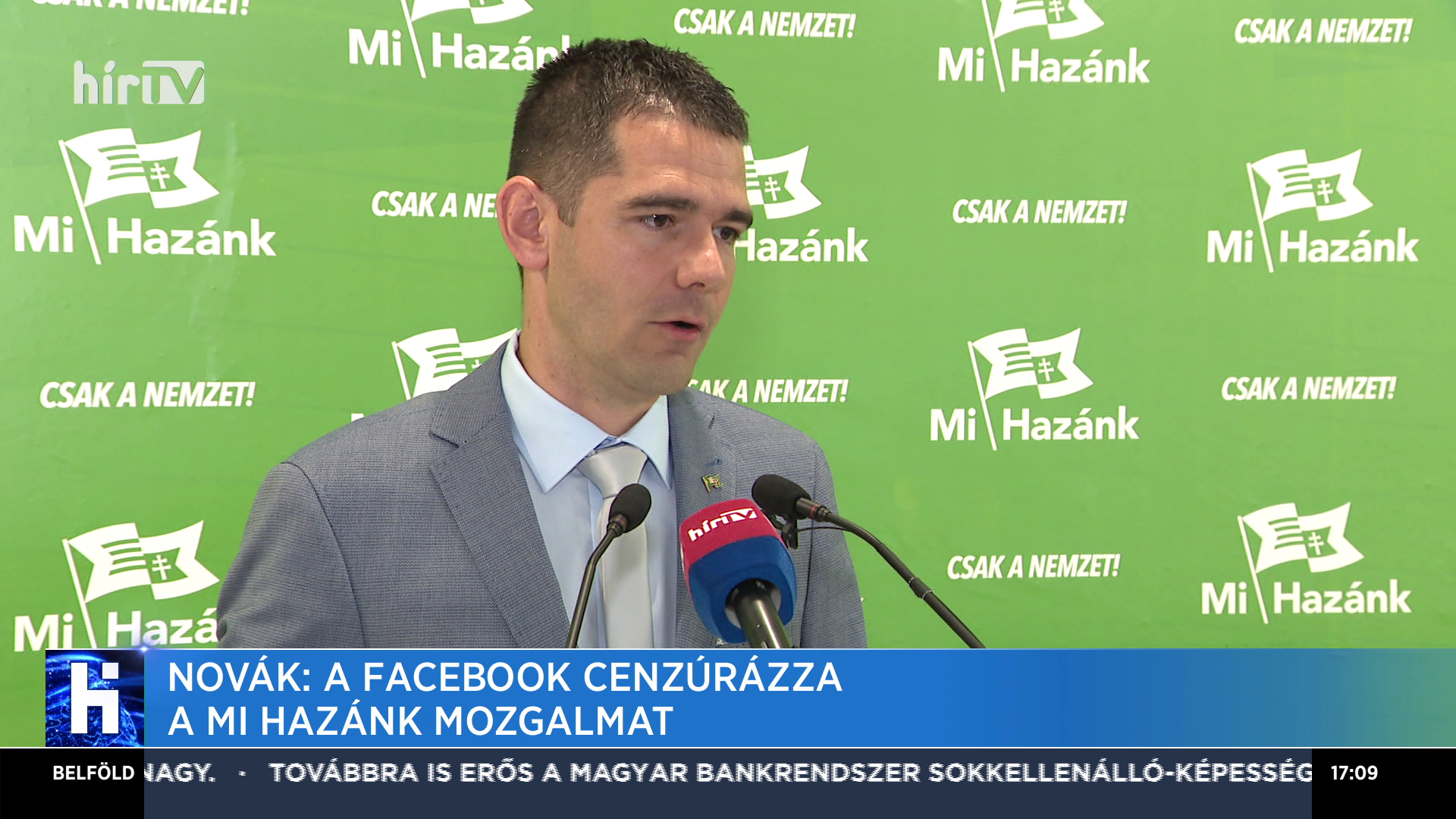 Novák Előd: A Facebook cenzúrázza a Mi Hazánk Mozgalmat