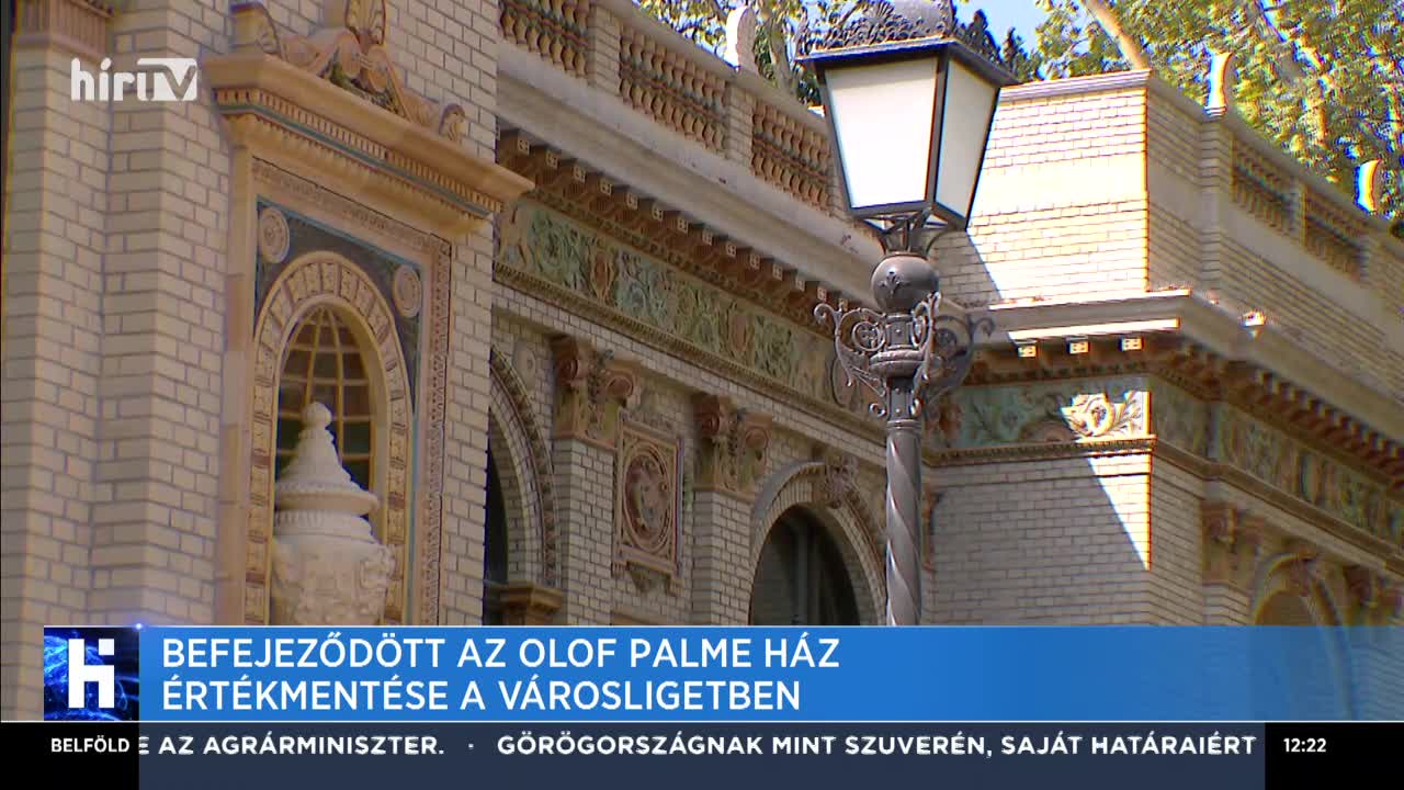 Befejeződött az Olof Palme ház értékmentése a Városligetben  