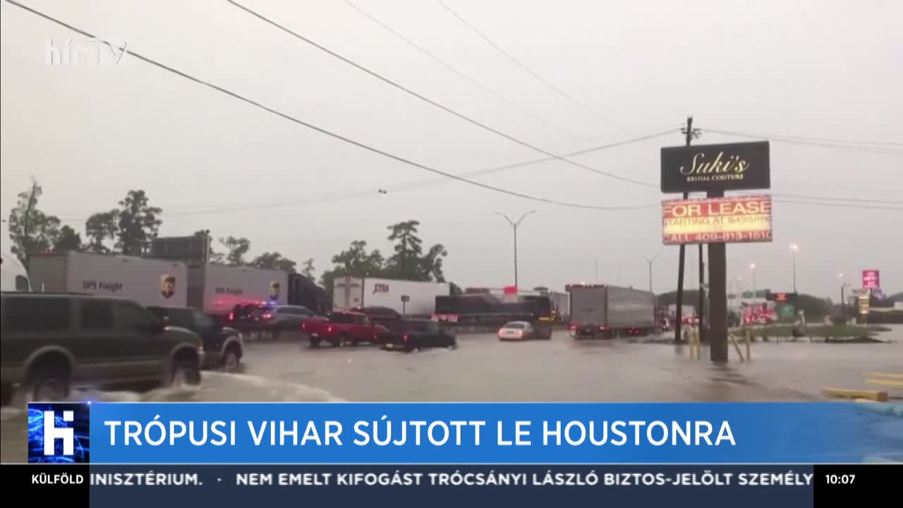 Trópusi vihar sújtott le Houstonra