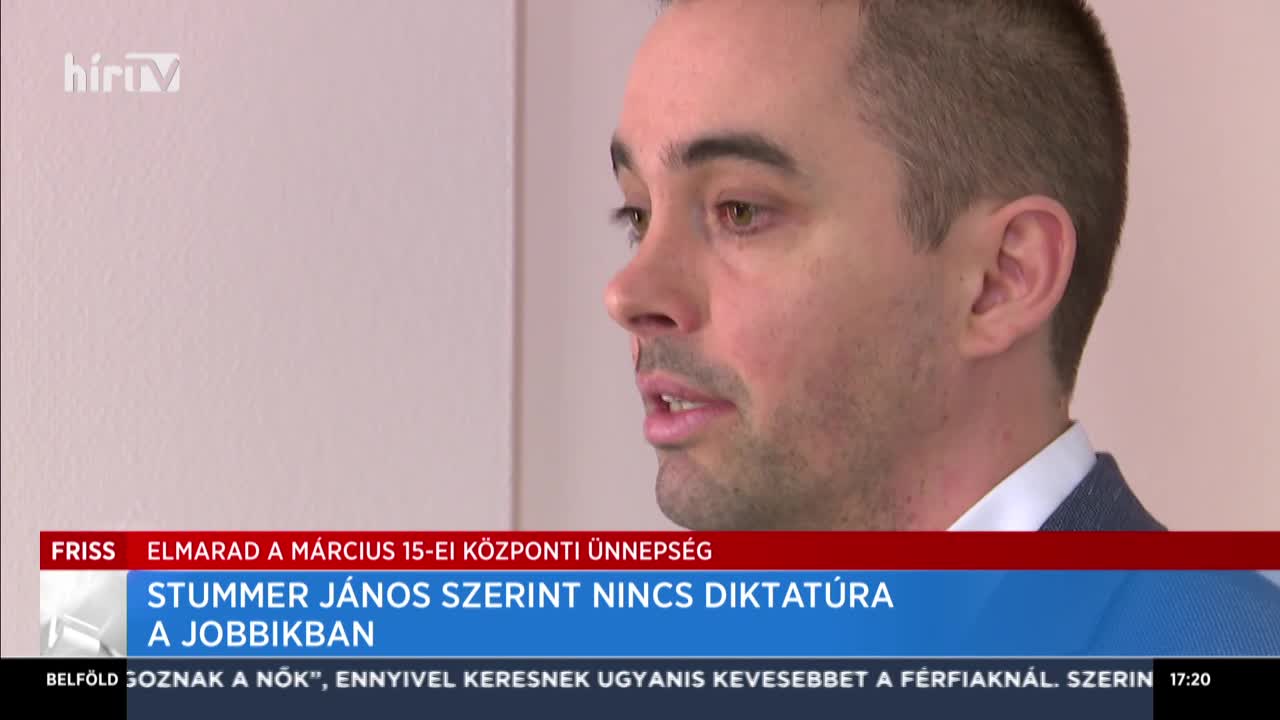 Stummer János szerint nincs diktatúra a Jobbikban