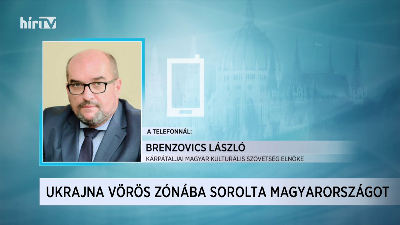 Brenzovics László: Ukrajna megalapozatlan módon sorolja be Magyarországot a vörös zónába