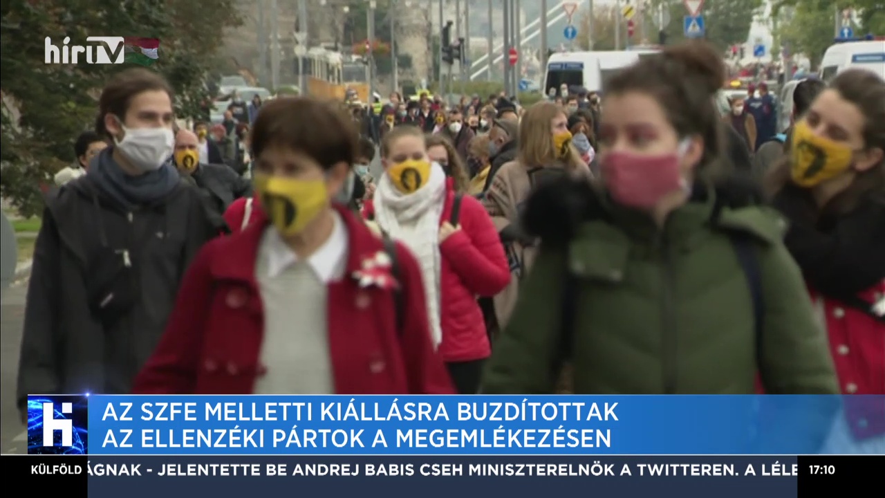 A járványhelyzet ellenére tüntetnek Budapesten