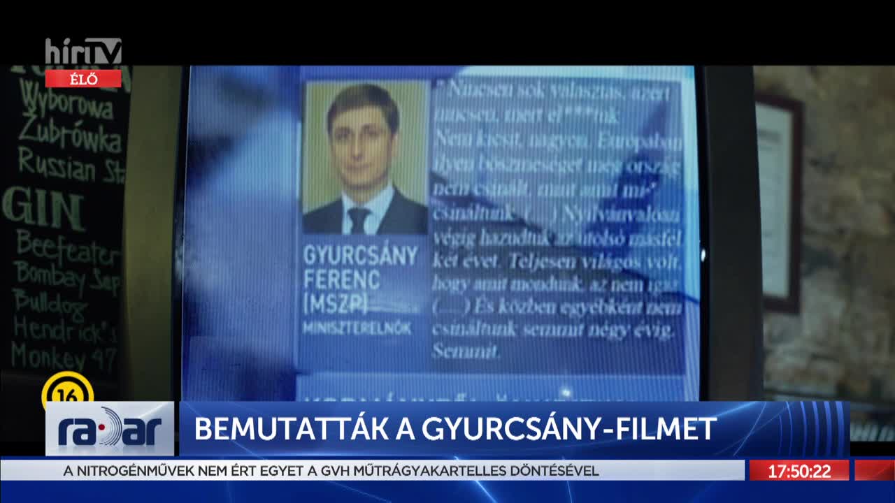 Radar: Bemutatták a Gyurcsány-filmet