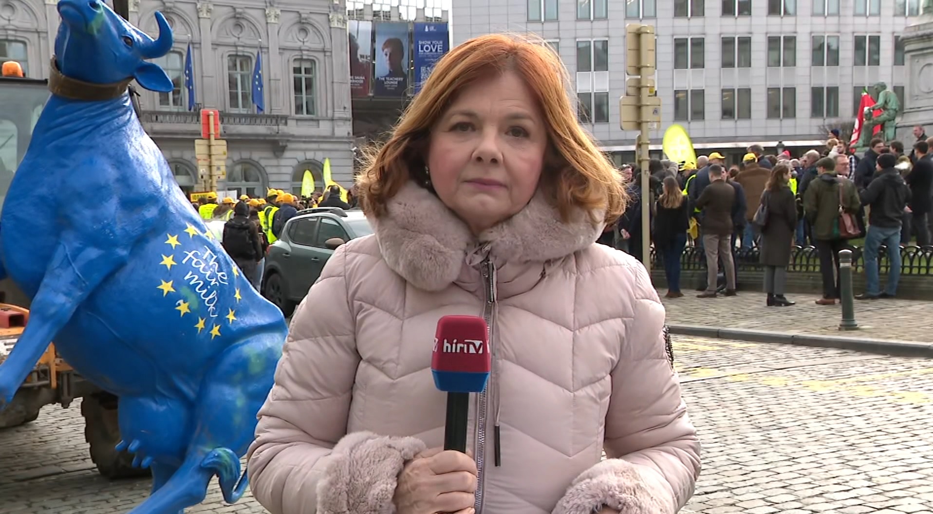 A brüsszeli parlament épülete elé szerveztek demonstrációt + videó