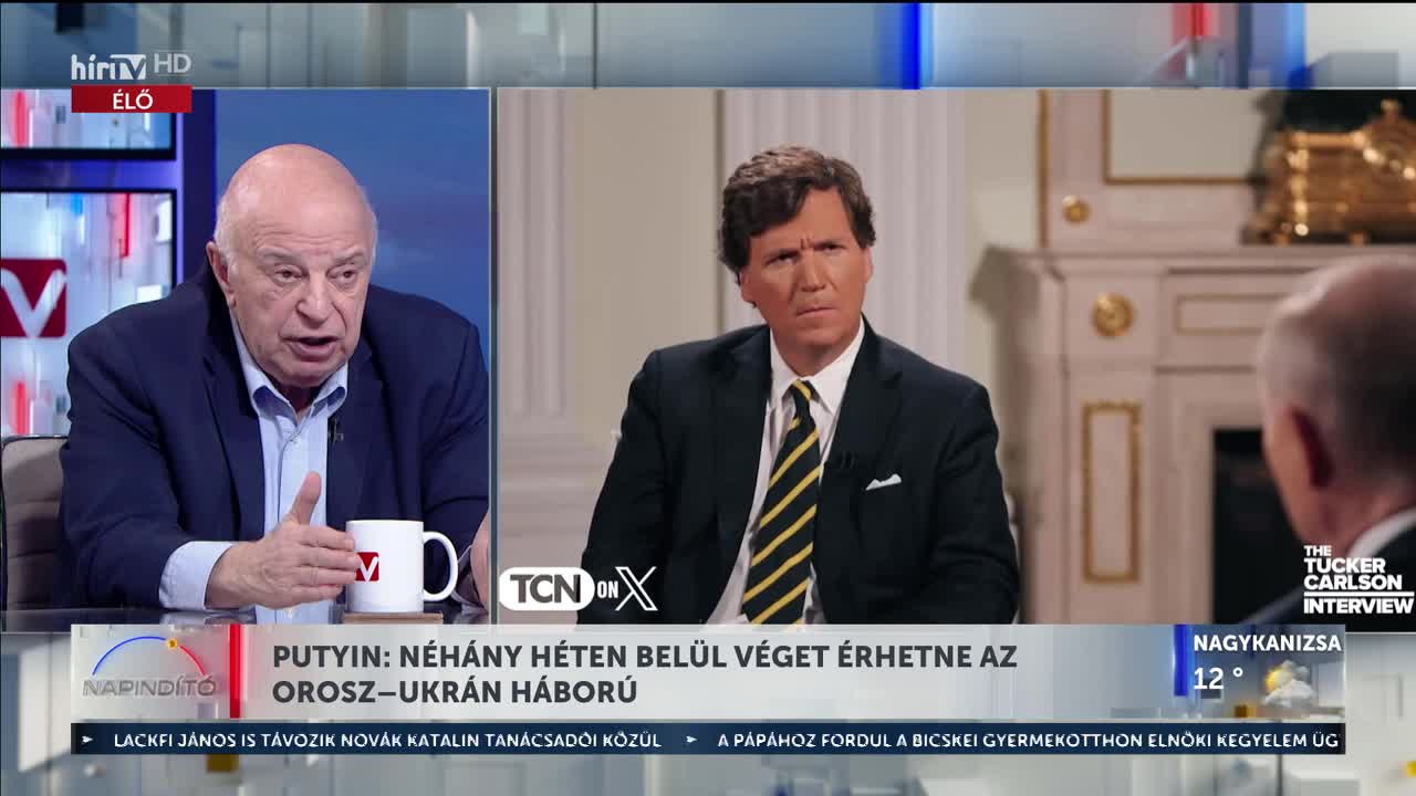 Háború Ukrajnában és Izraelben – Megjelent Tucker Carlson exkluzív interjúja Putyinnal + videó
