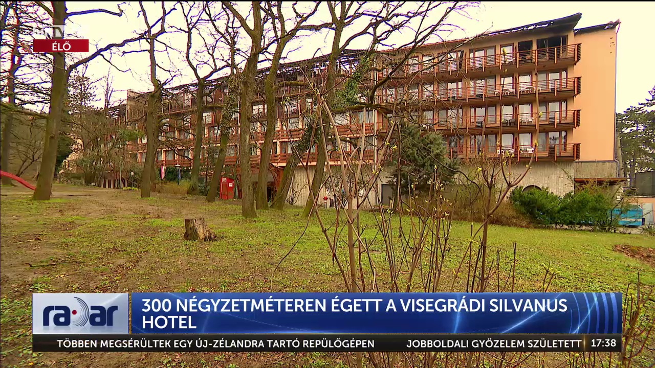 Radar: 300 négyzetméteren égett a Visegrádi Silvanus Hotel + videó