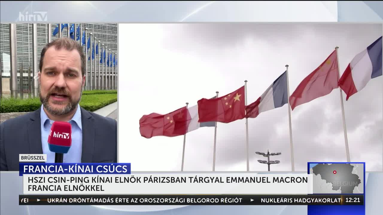 Hszi Csin-ping kínai elnök Párizsban tárgyal Emmanuel Macron francia elnökkel + videó