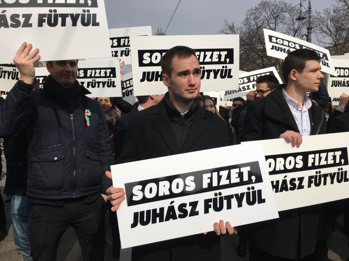 Fekete Kristóf Tibor a Juhász Péter elleni tüntetésen