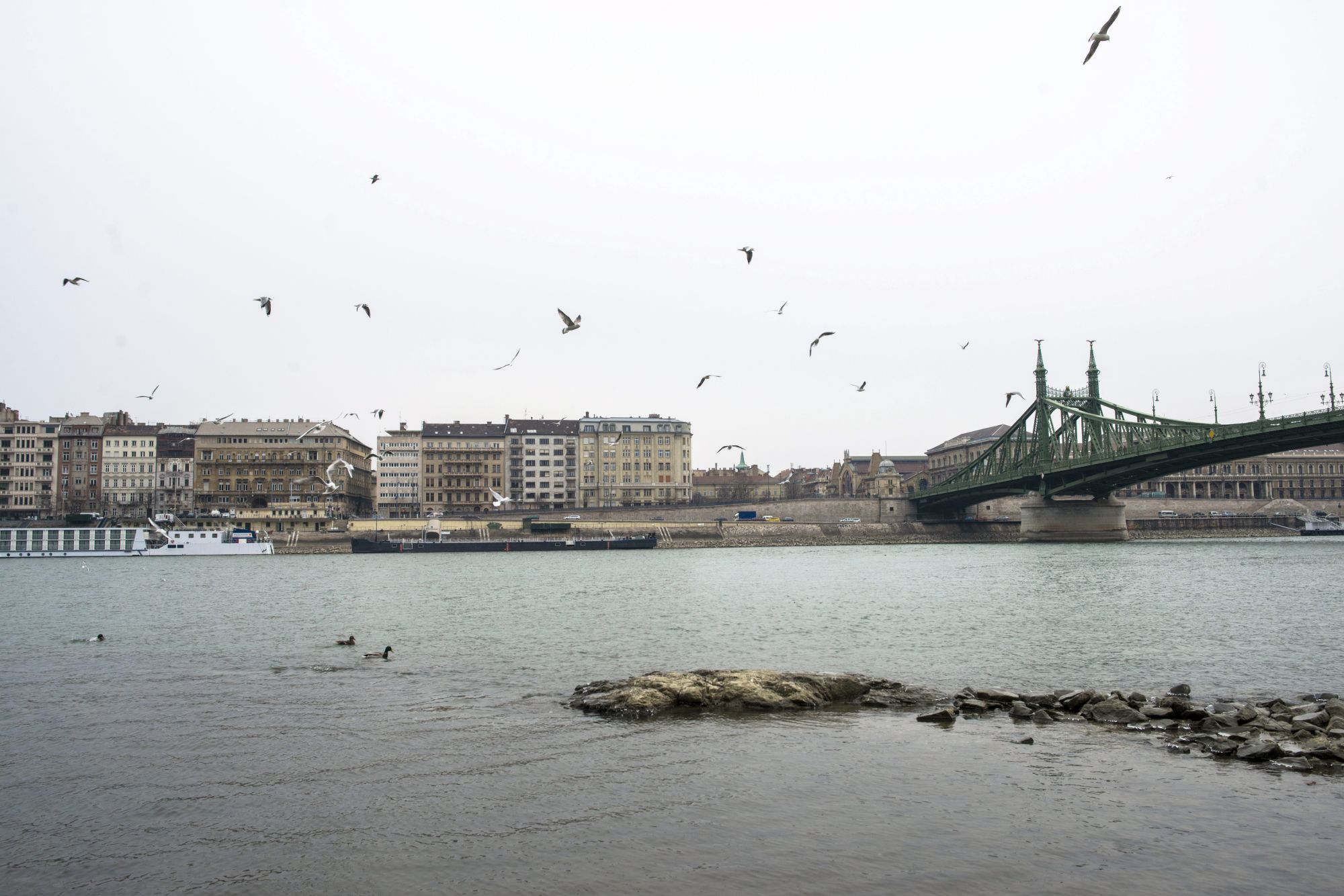 Alacsony a vízállás a Duna budapesti szakaszán