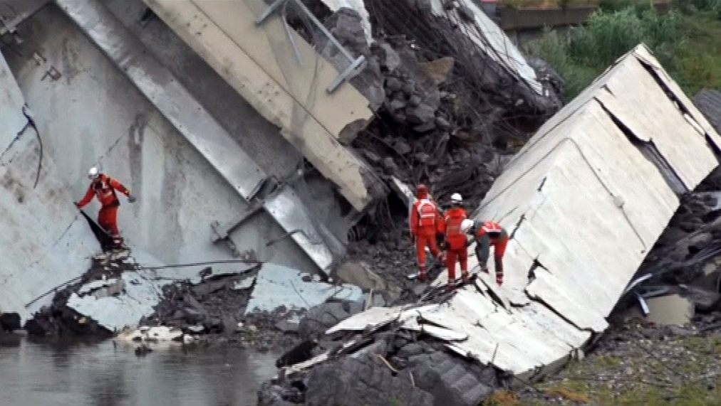 Rendkívüli állapot a genovai hídkatasztrófa miatt