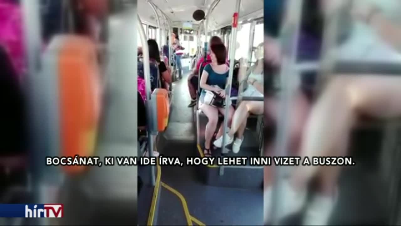 Vizet ivott a buszon a hőségben, leszállította sofőr