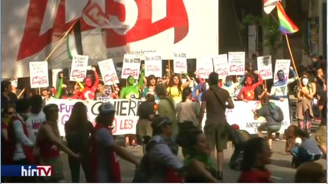Tüntettek Buenos Airesben a G20-as csúcstalálkozó idején