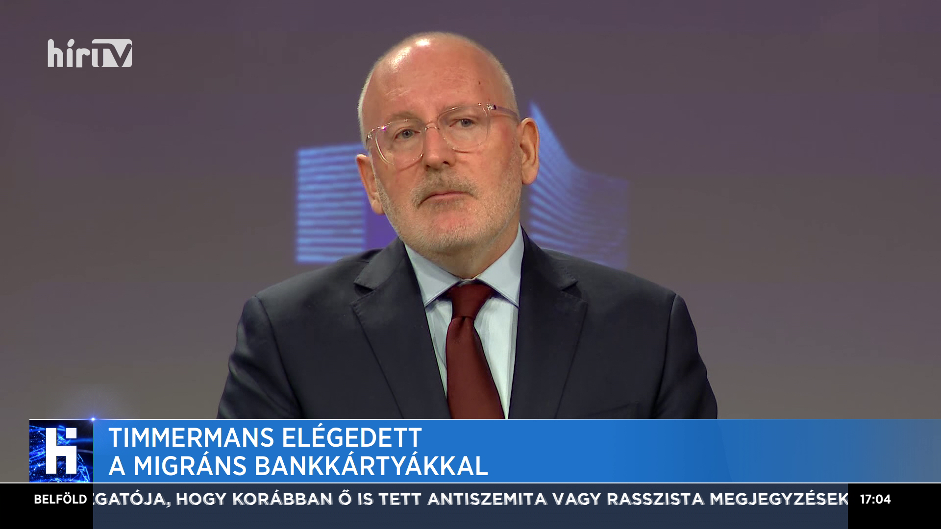 Timmermans elégedett a migráns bankkártyákkal