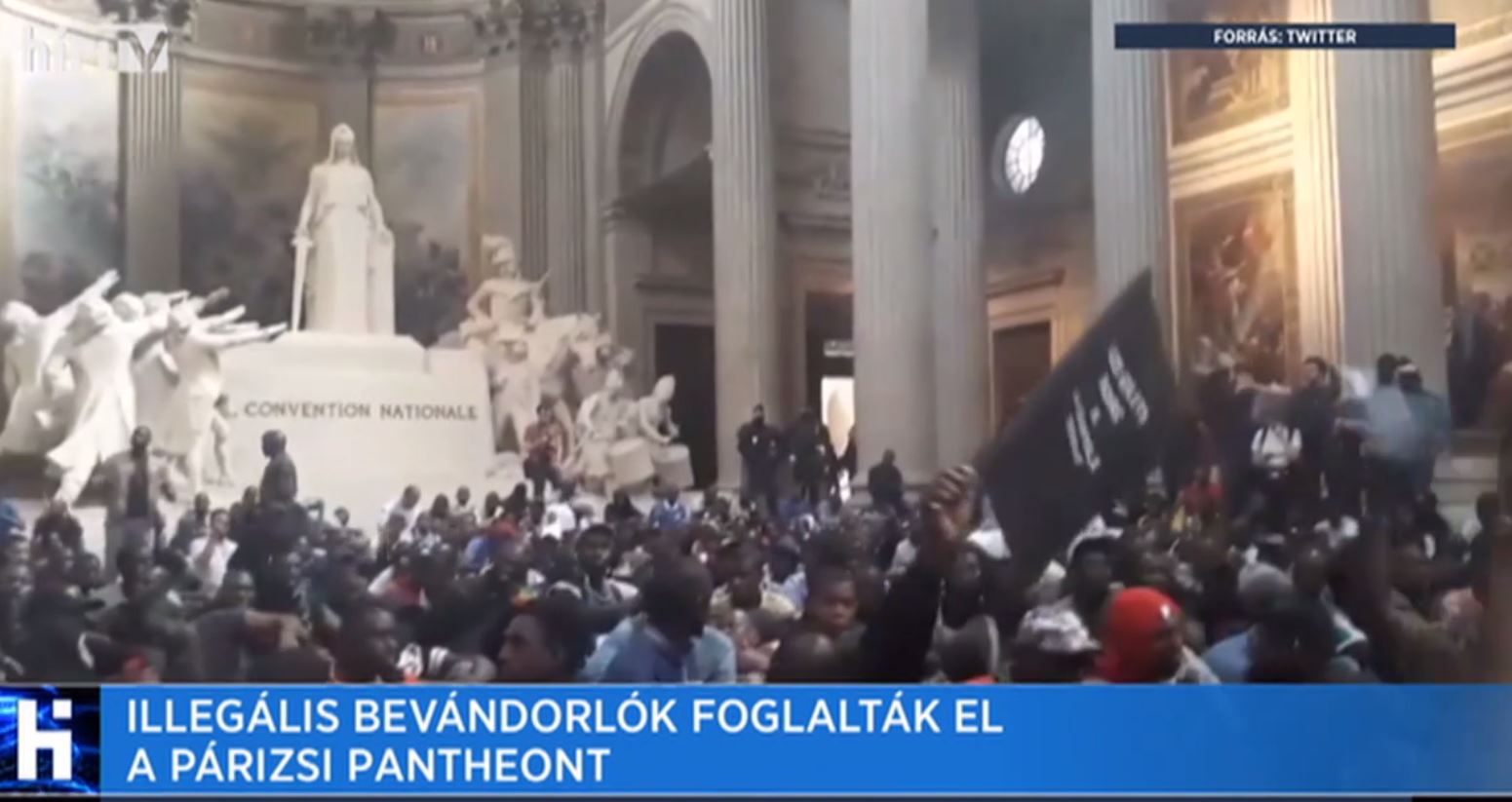 Illegális bevándorlók foglalták el a párizsi Pantheont