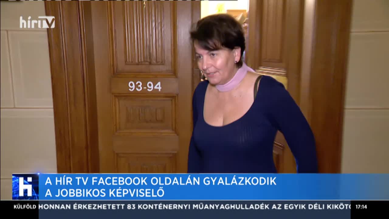 A Hír TV Facebook-oldalán gyalázkodik a jobbikos képviselő