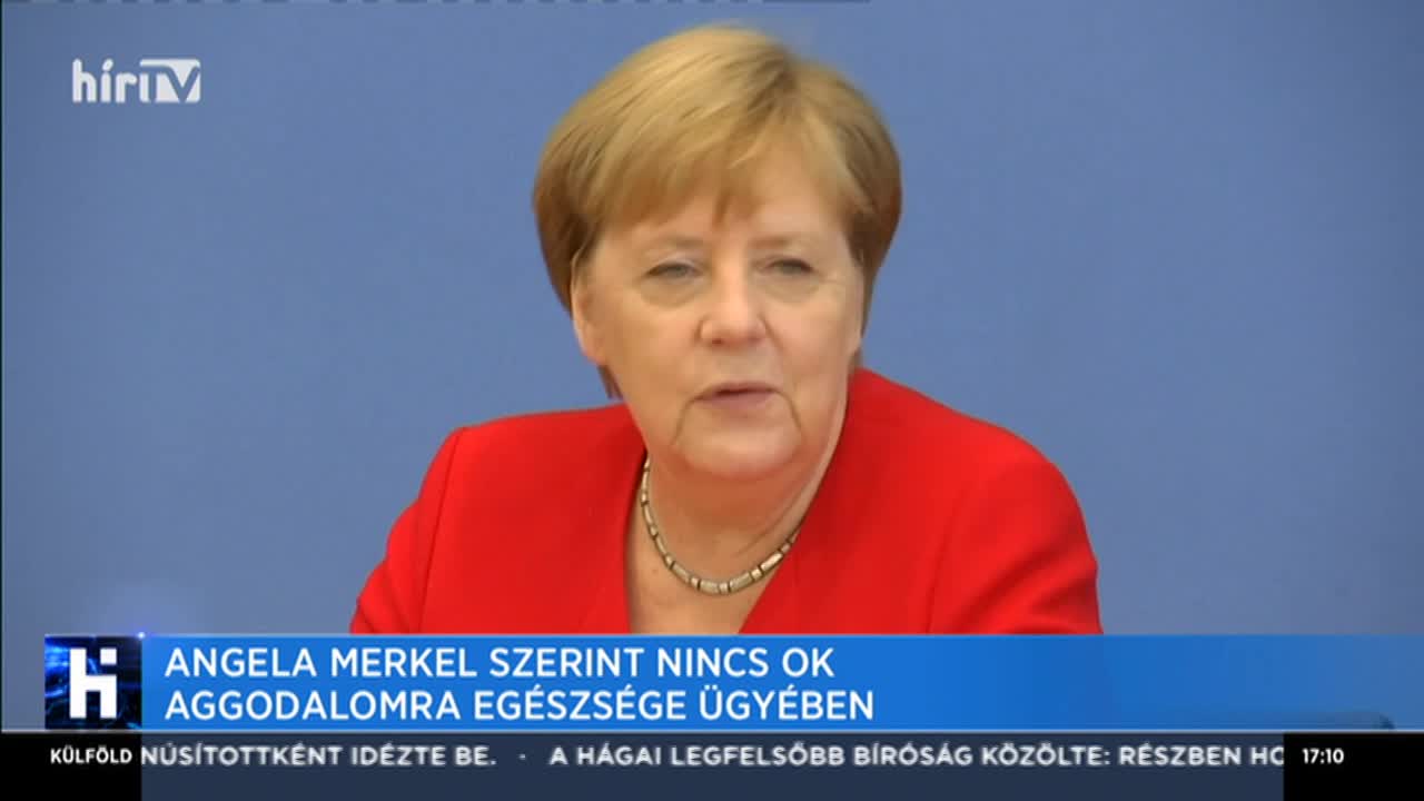 Angela Merkel szerint nincs ok aggodalomra az egészsége ügyében