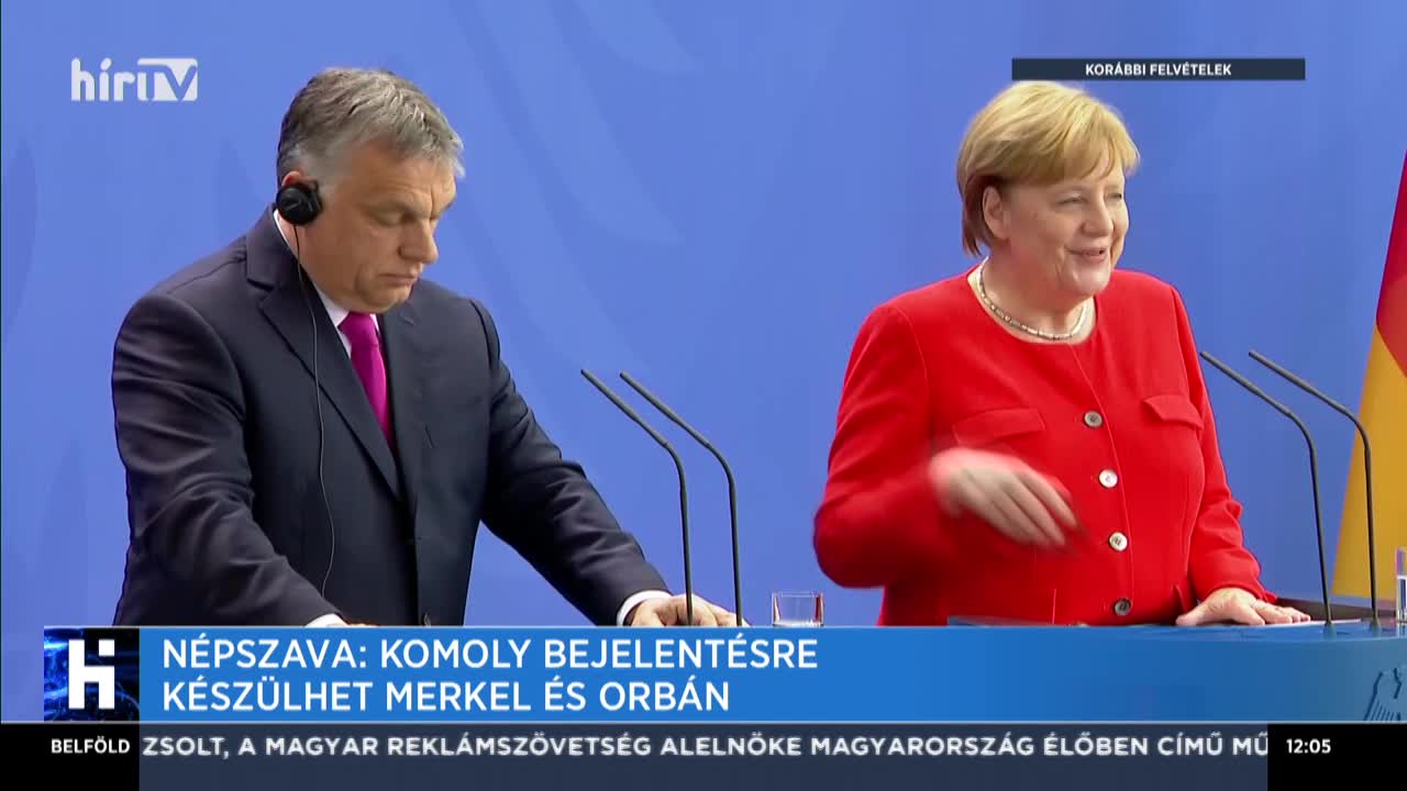 Népszava: Komoly bejelentésre készülhet Merkel és Orbán
