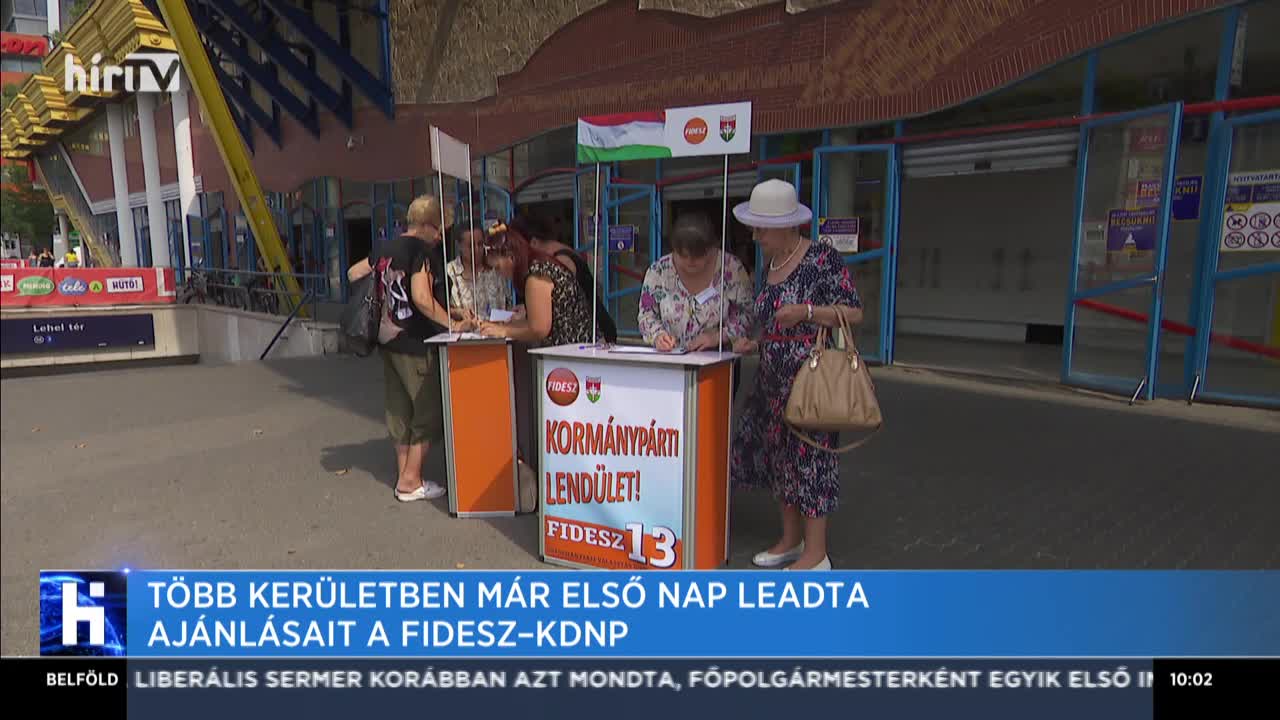 Több kerületben már első nap leadta ajánlásait a Fidesz-KDNP