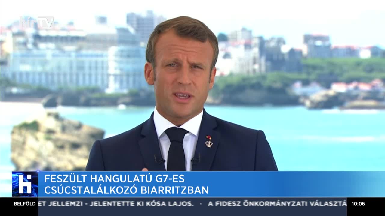 Feszült hangulatú G7-es csúcstalálkozó Biarritzban