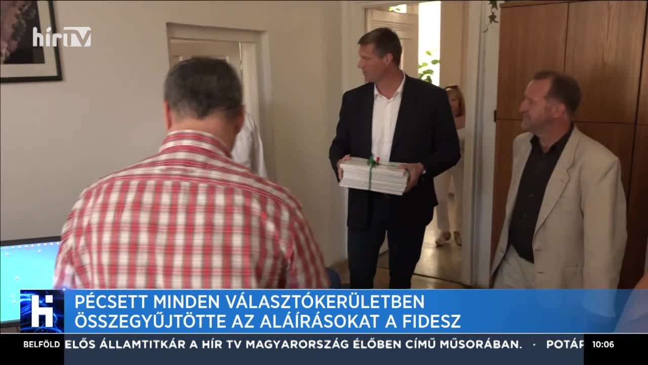 Pécsett minden választókerületben összegyűjtötte a aláírásokat a Fidesz