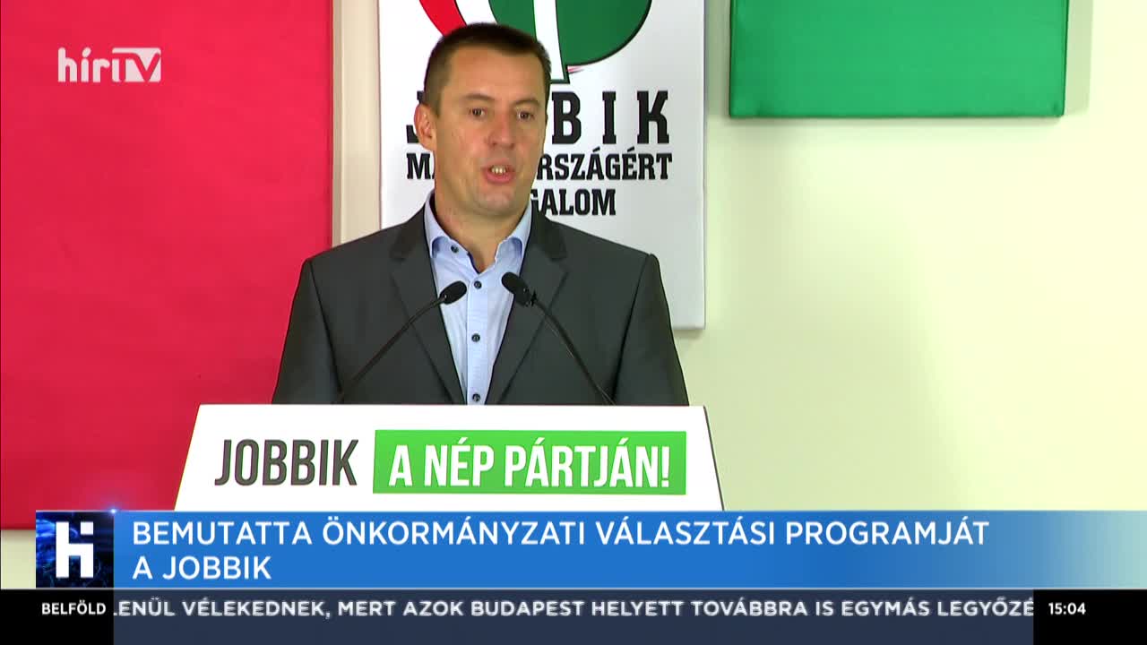 Bemutatta önkormányzati választási programját a Jobbik