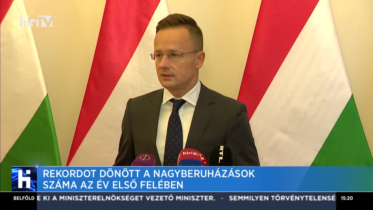 Rekordot döntött a nagyberuházások száma az első félévben