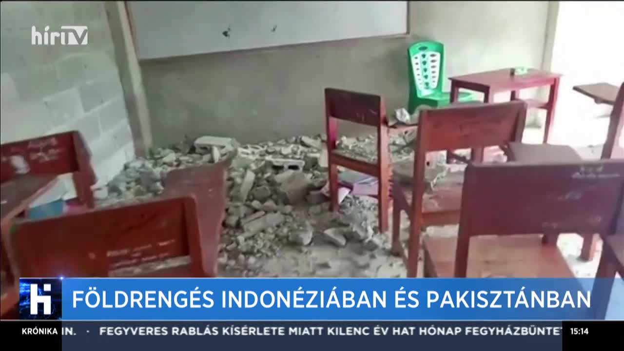 Földrengés volt Indonéziában és Pakisztánban