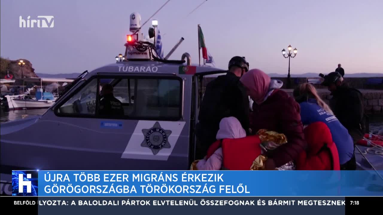 Újra több ezer migráns érkezik Görögországba Törökország felől