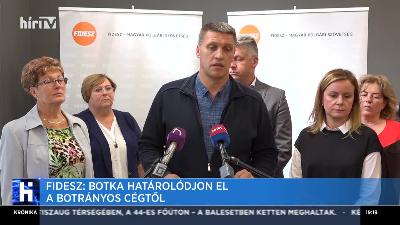 Fidesz: Botka határolódjon el a botrányos cégtől