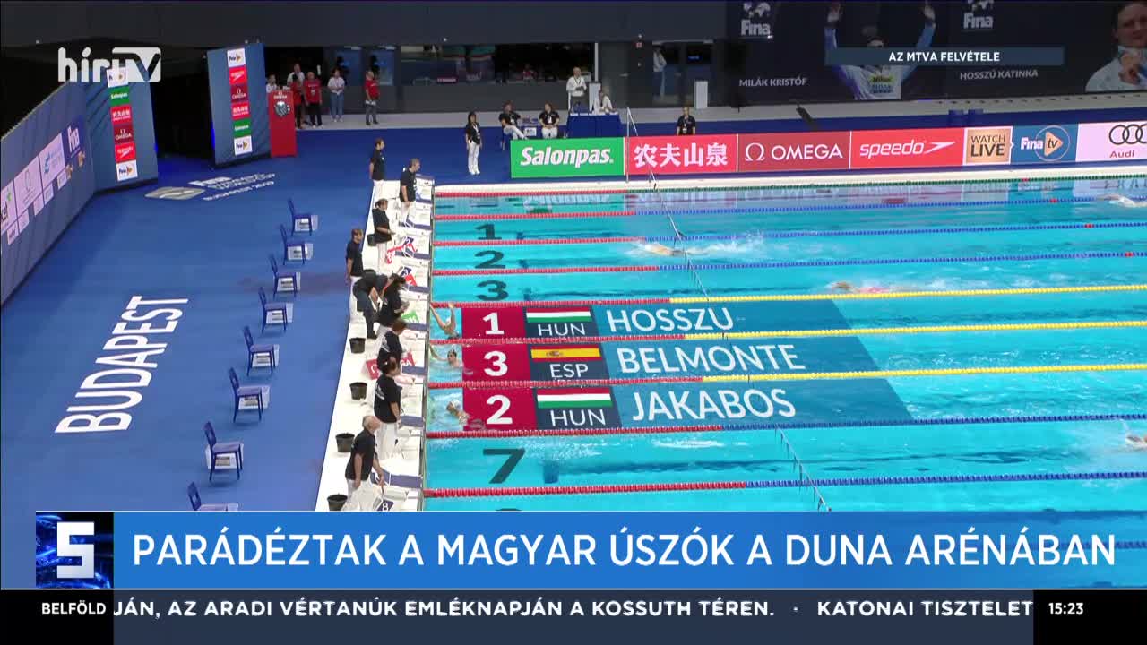 Parádéztak a magyar úszók a Duna Arénában