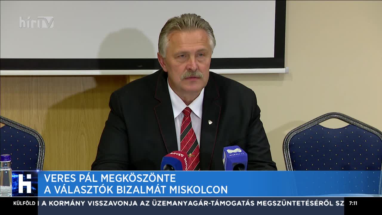 Veres Pál megköszönte a választók bizalmát Miskolcon