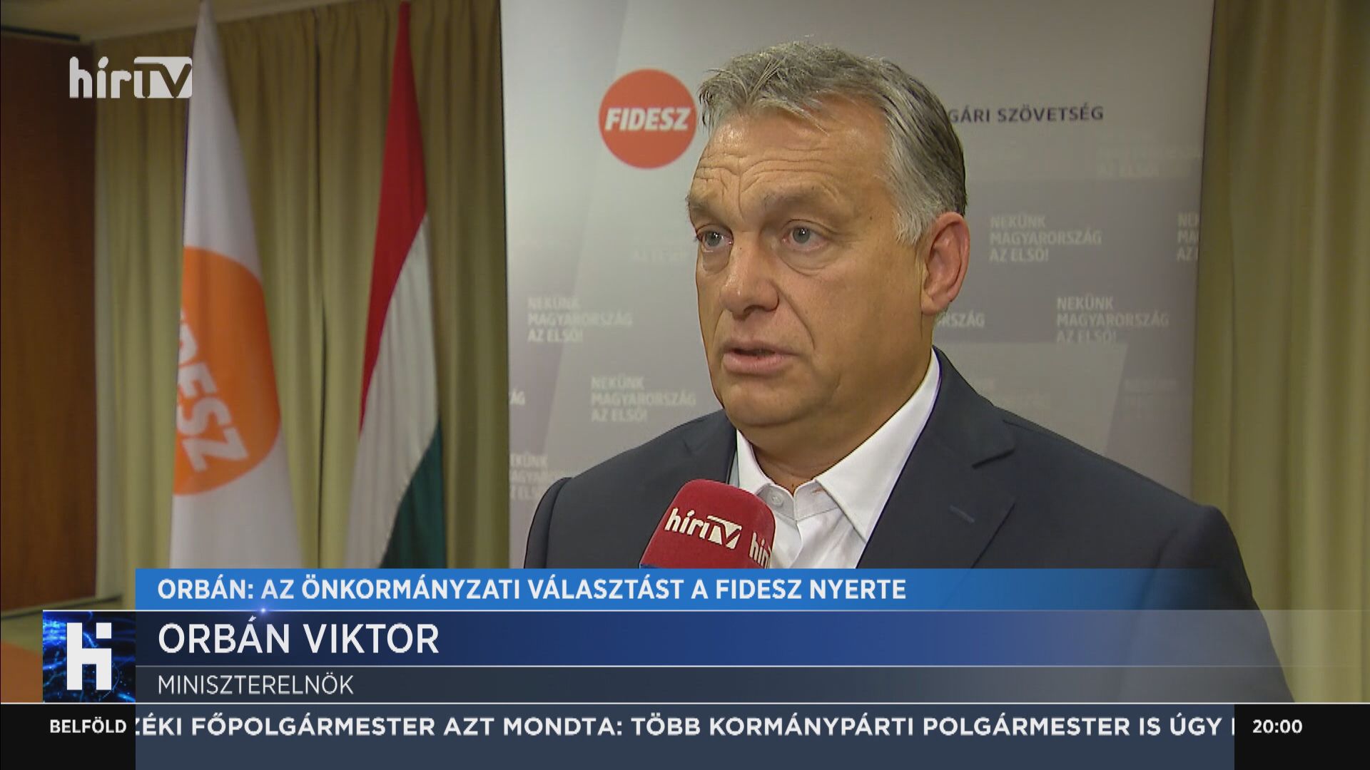 Orbán Viktor: Az önkormányzati választást a Fidesz nyerte