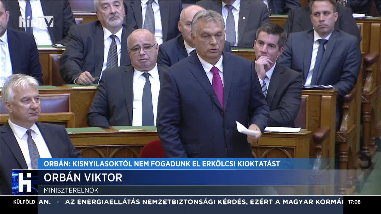 Orbán: Kisnyilasoktól nem fogadunk el erkölcsi kioktatást