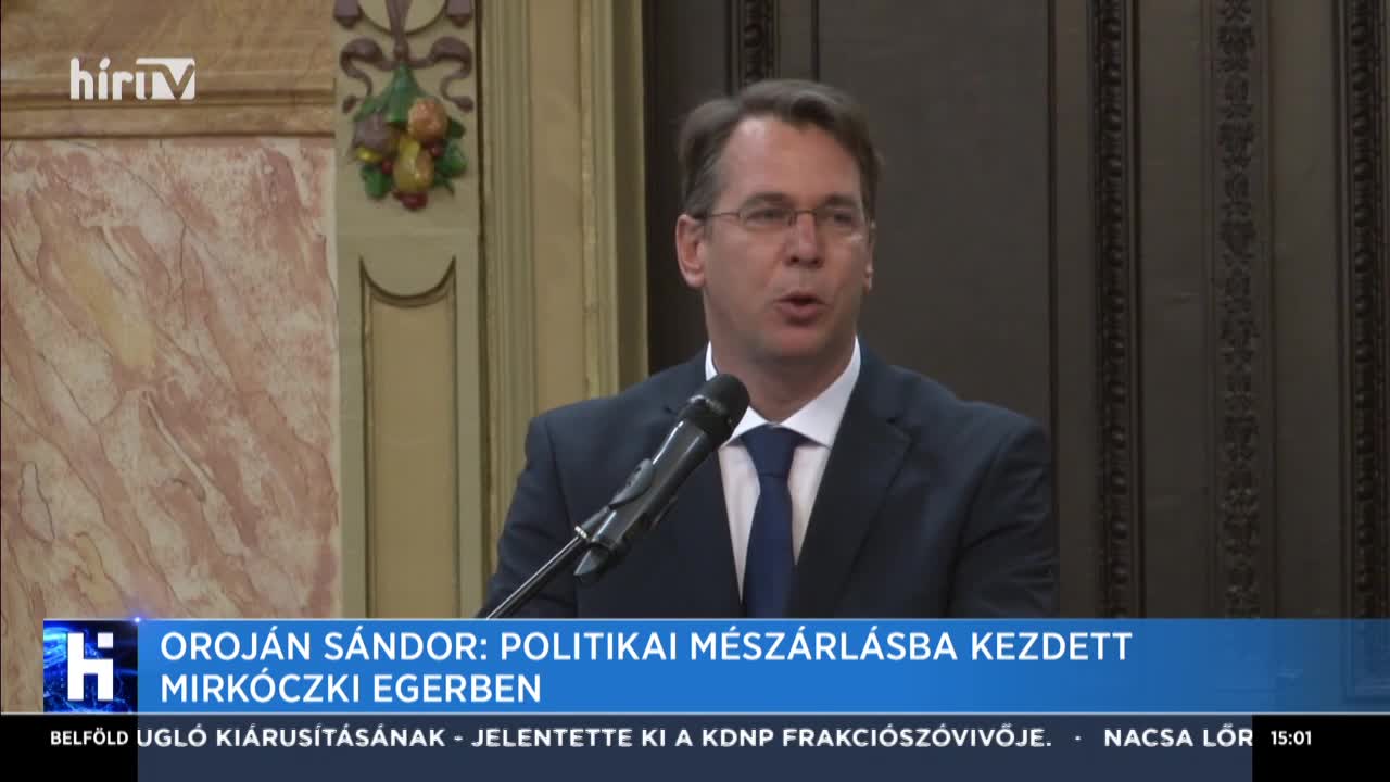 Oroján Sándor: Politikai mészárlásba kezdett Mirkóczki Egerben
