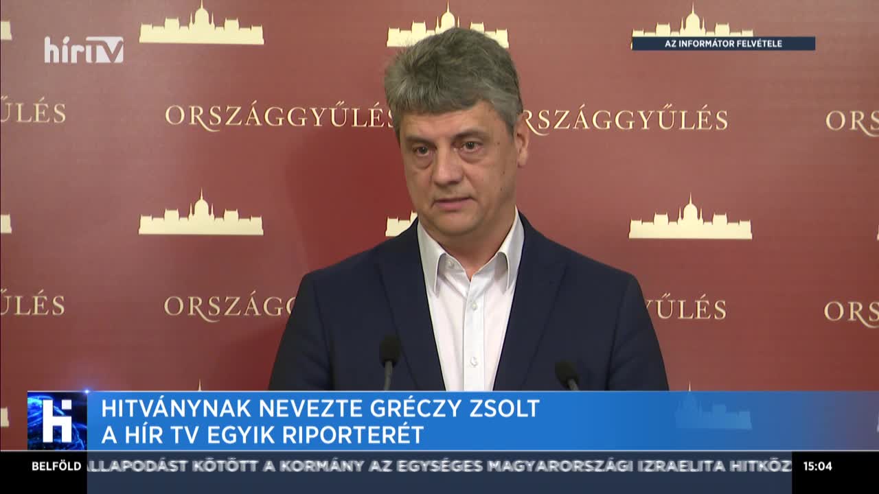 Hitványnak nevezte Gréczy Zsolt a Hír TV egyik riporterét