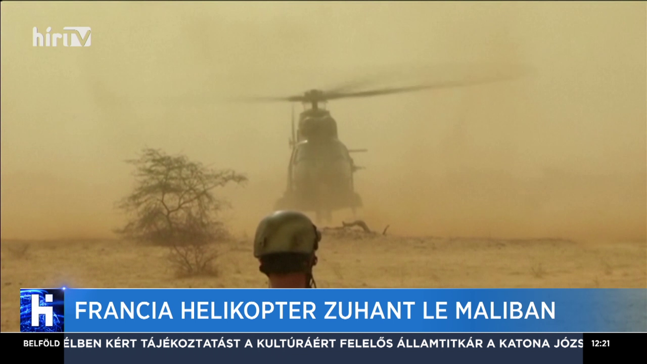 Francia helikopter zuhant le Maliban