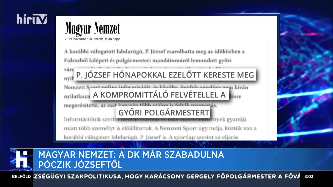 Magyar Nemzet: A DK már szabadulna Póczik Józseftől