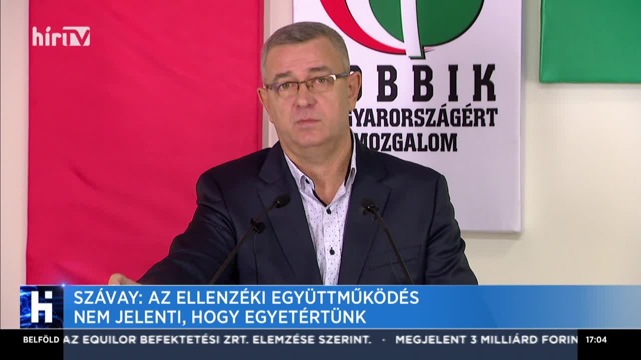 Szávay: Az ellenzéki együttműködés nem jelenti, hogy egyetértünk