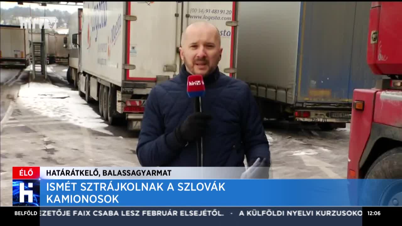 Ismét sztrájkolnak a szlovák kamionosok