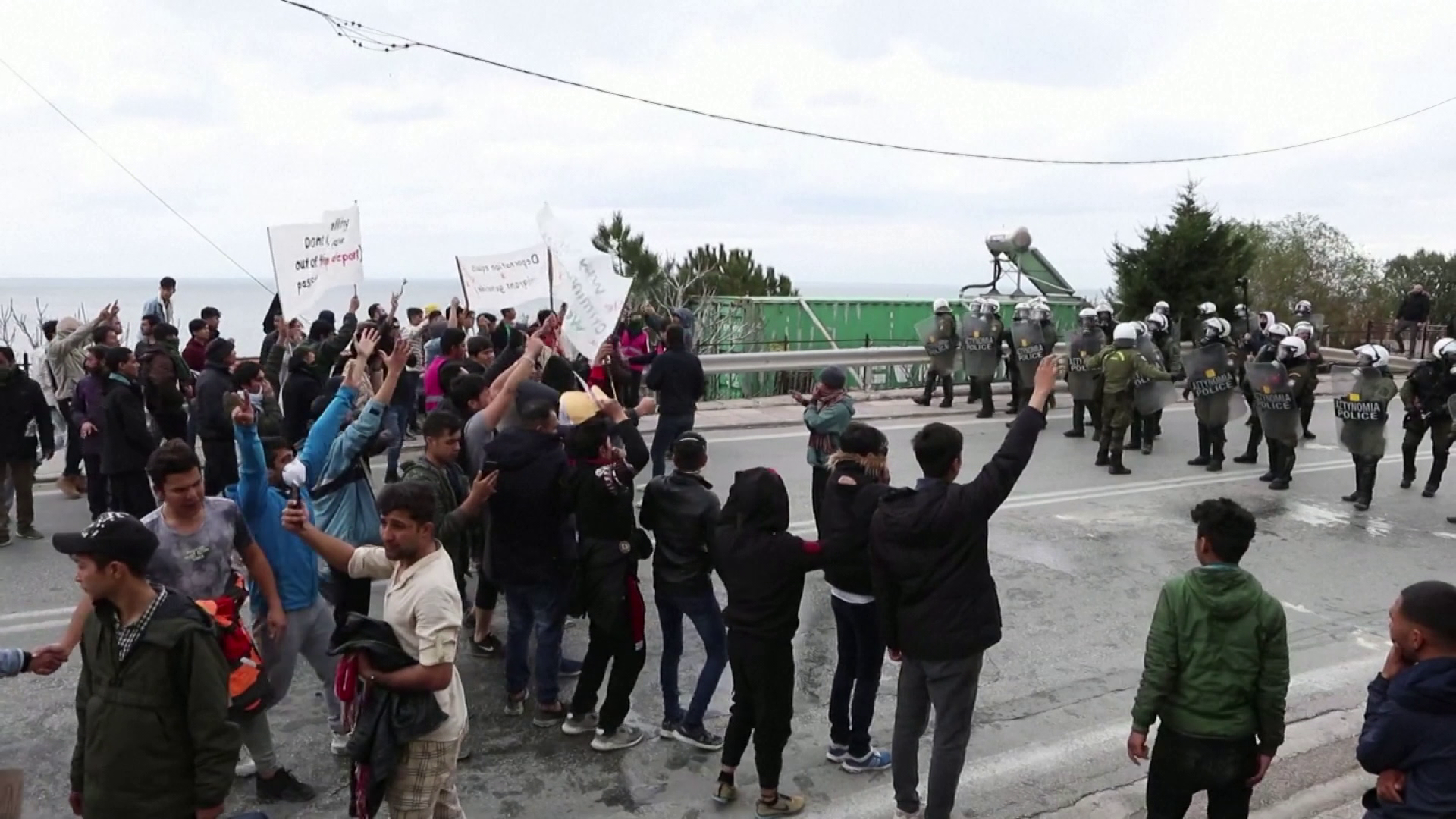 Migránsok tüntettek Leszboszon