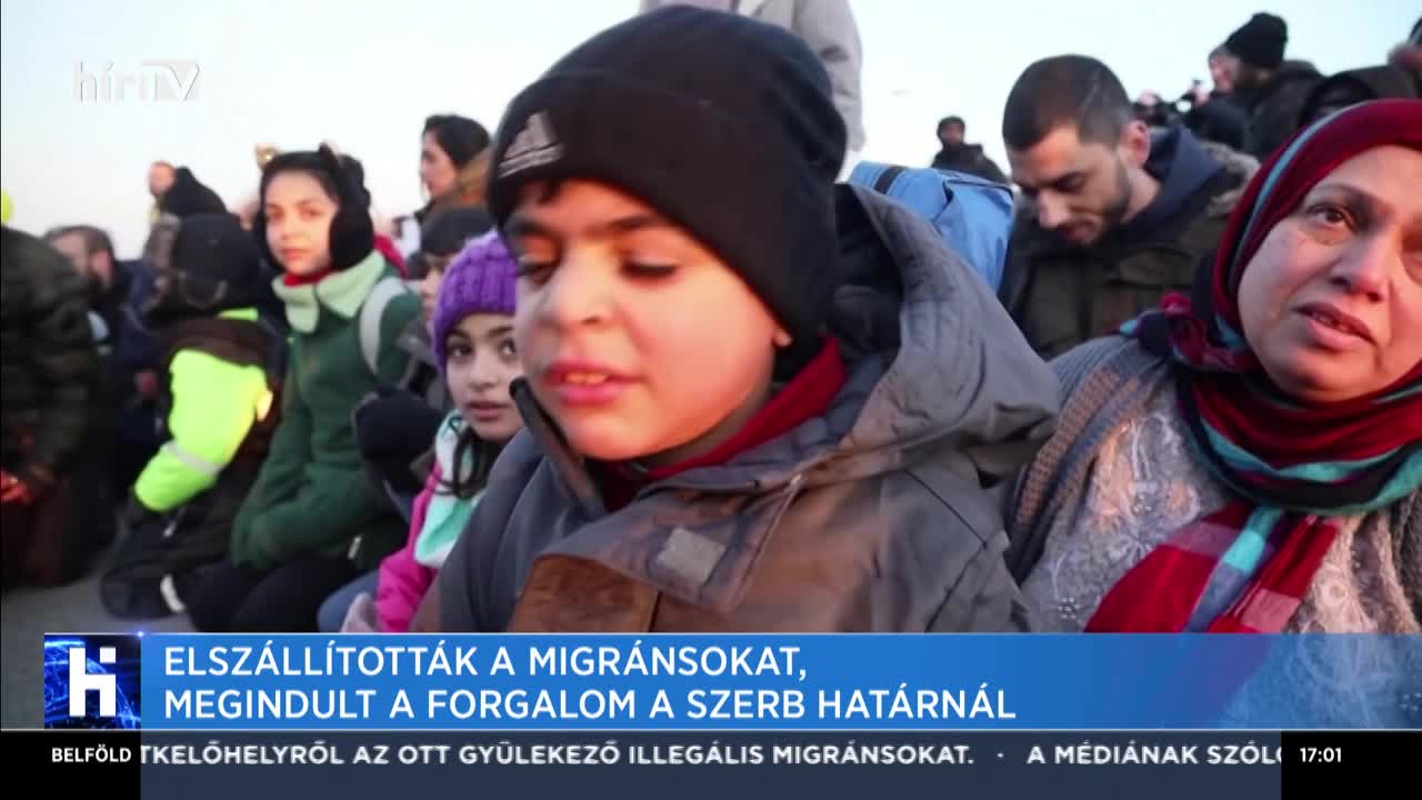 Elszállították a migránsokat, megindult a forgalom a szerb határnál