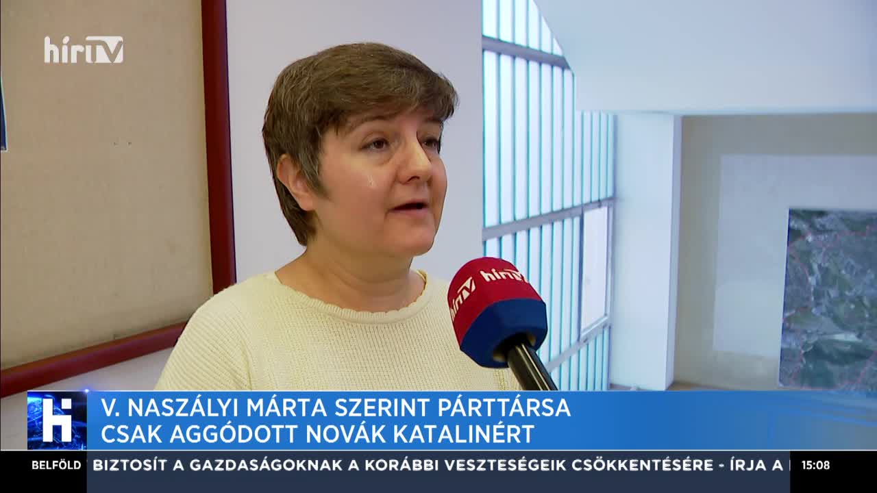 V. Naszályi Márta szerint párttársa csak aggódott Novák Katalinért