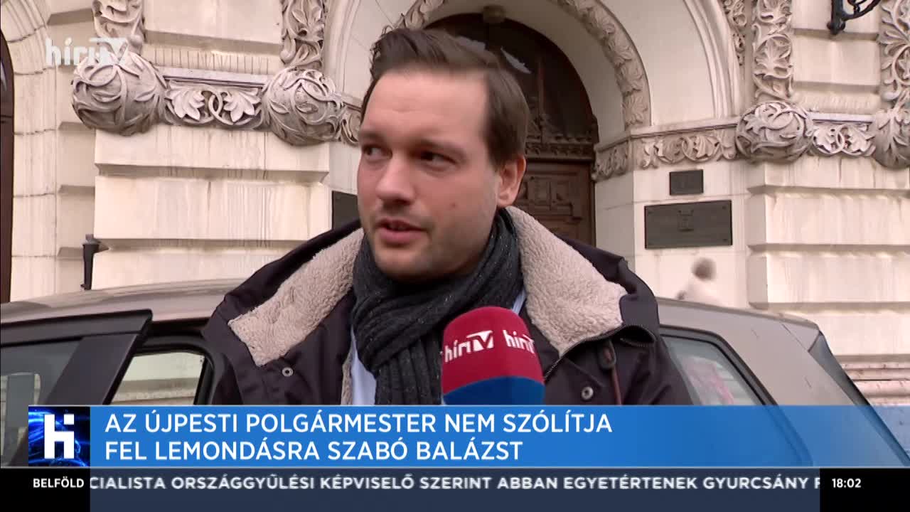 Az újpesti polgármester nem szólítja fel lemondásra Szabó Balázst