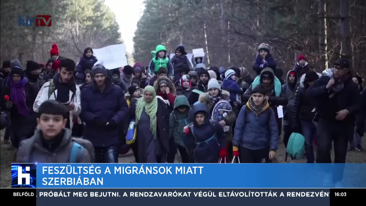 Feszültség a migránsok miatt Szerbiában