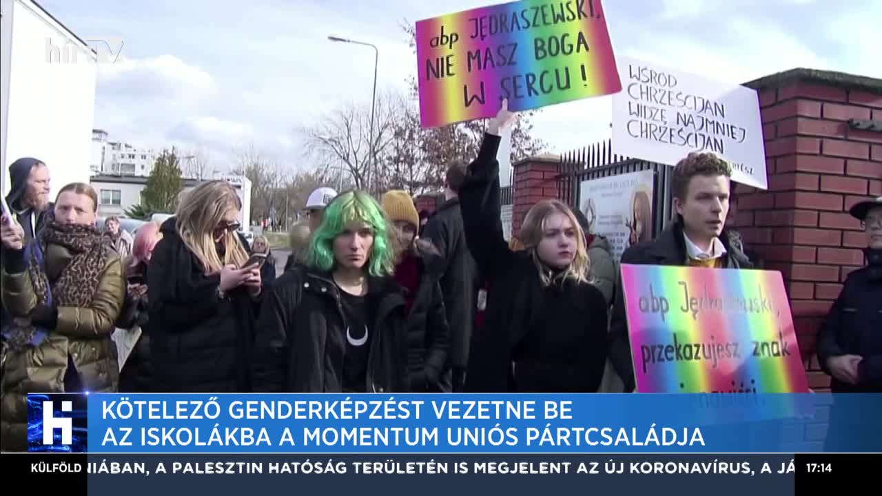 Kötelező genderképzést vezetne be az iskolákba a Momentum uniós pártcsaládja