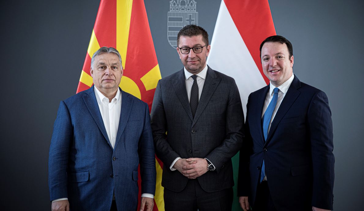 Orbán Viktor a Fidesz észak-macedón testvérpártjának küldöttségével tárgyalt