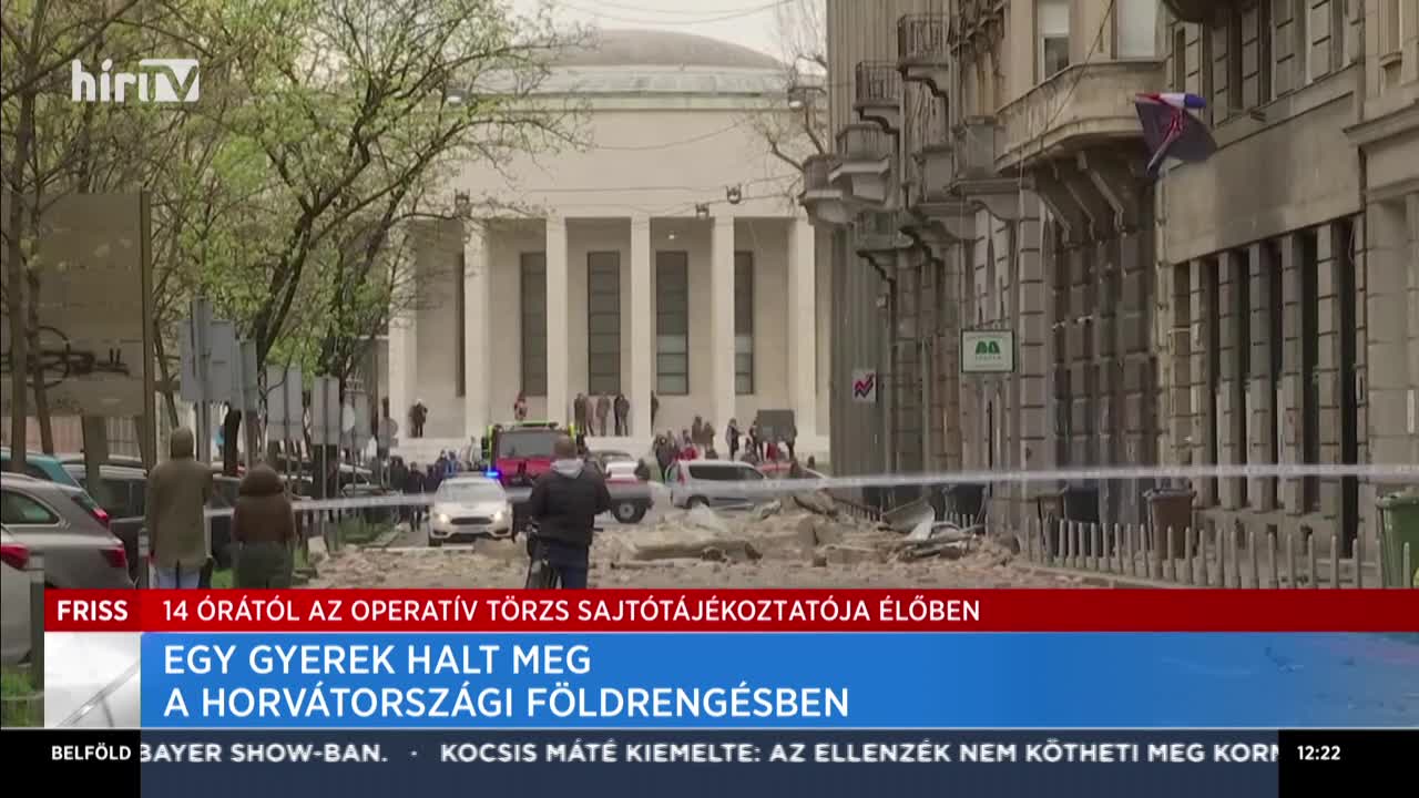 Földrengés volt Zágrábban, Magyarországon is érzékelték