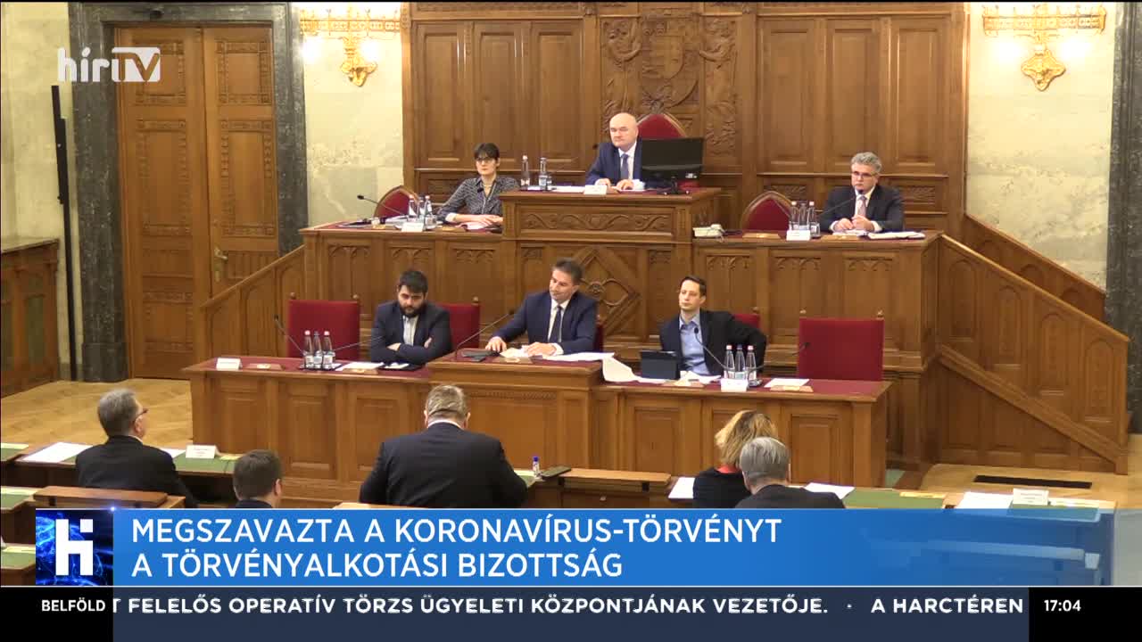 Megszavazta a koronavírus-törvényt a Törvényalkotási Bizottság