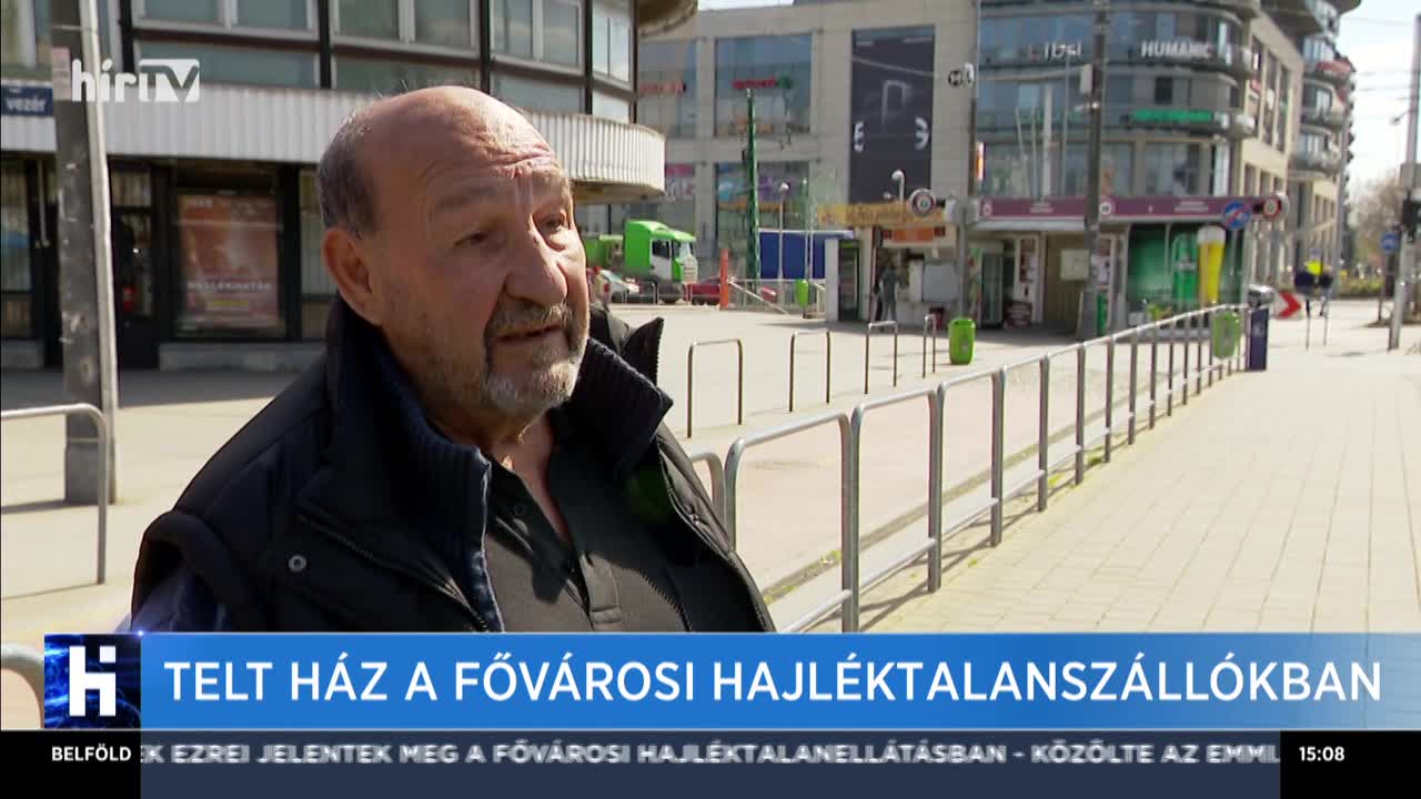 Teltház a fővárosi hajléktalanszállókban