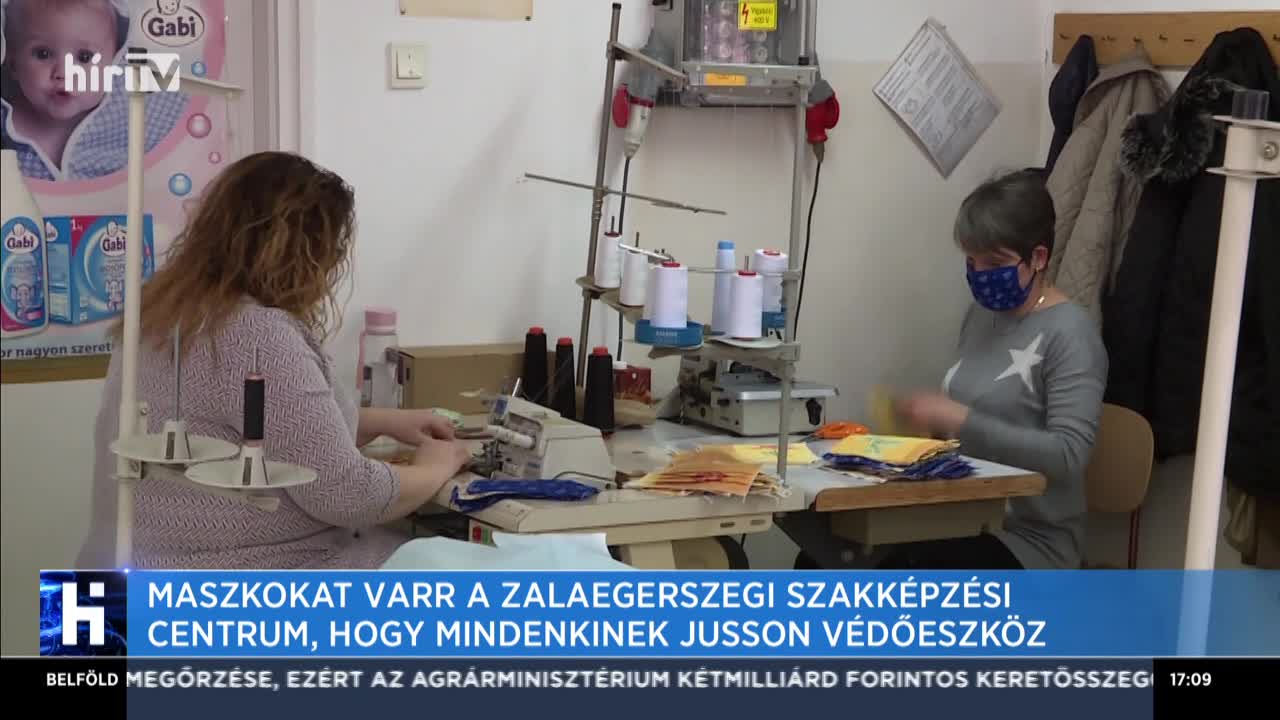Maszkokat varr a Zalaegerszegi Szakképzési Centrum, hogy mindenkinek jusson védőeszköz